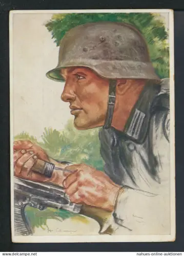 Militaria Deutsches Reich Krieg Willrich Künstler Ansichtskarte Panzerwaffe