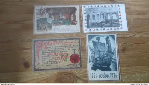 Ansichtskarten Lübeck Schleswig-Holstein Nachlass Sammlung von 6 besseren AK