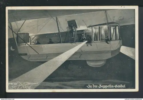 Ansichtskarte Flugpost Zeppelin Gondel Deutsches Reich Esslingen