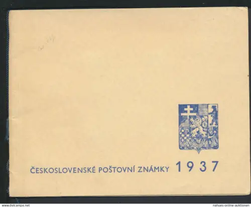Tschechoslowakei Europa Briefmarken Geschenkheft incl. Block 1937 selten