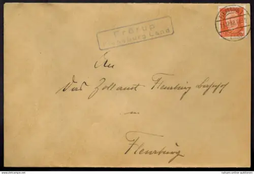 Deutsches Reich Landpoststempel Frörup Flensburger Land Schleswig-Holstein 1932