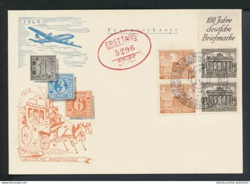 Flugpost Berlin Bauten Zusammendruck S1 Philatelie 100 Jahre Briefmarke FDC selt