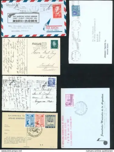 Sammlung Musik inter. Lot von 16 alten Briefen und Ganzsachen Stempel