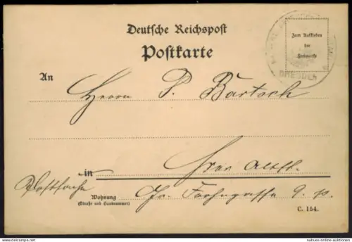Deutsches Reich Postsache Kaiserliches Postamt Dresden 1895