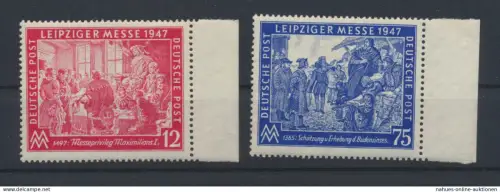 Briefmarken All. Besetzung 965-966 a Leipziger Herbstmesse Randstücke postfrisch