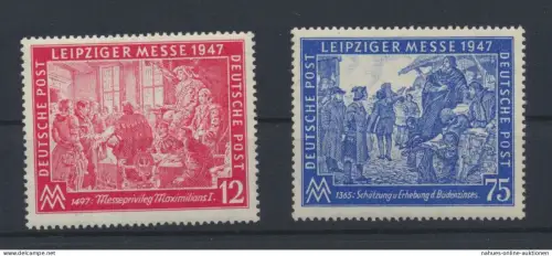 Briefmarken All. Besetzung 965-966 a Leipziger Herbstmesse postfrisch MNH
