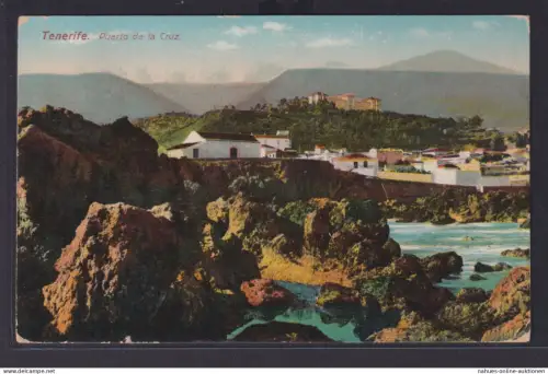 Ansichtskarte Teneriffa Spanien Kanarische Puerto de la Cruz Insel Meer Felsen