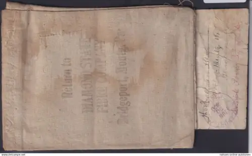 USA Warensäckchen mit Aufdruck Bridgeport Montgomery Pennsylvania via New York