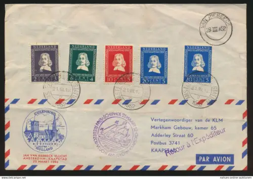 Schiffspost Niederlande Amsterdam Centr. Station n. Südafrika Kapstadt