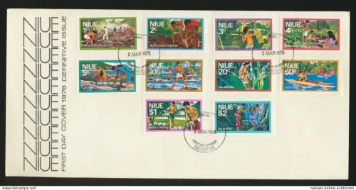 Niue The Rock Südpazifik Brief FDC mit attraktive Südsee Frankatur u.a. Fischen