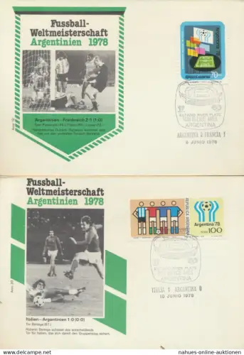 Sport Argentinien 4 Briefe Fußball verschied Länderspiele Argentinia 4 Covers