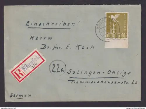 All. Besetzung R Brief EF 1 Mark Taube Unterrand Not R-Zettel Hersfeld Solingen
