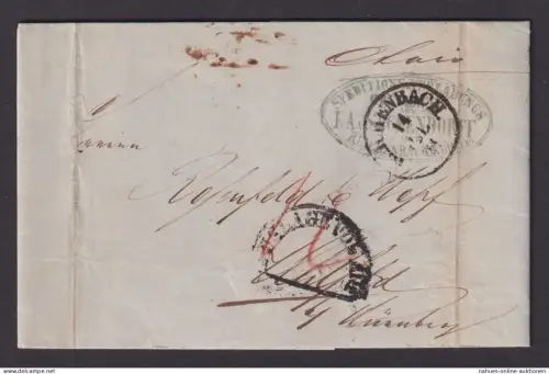 Altdeutschland Württemberg Reichenbach Nürnberg Vorphila div. Segmentstempel