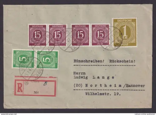 All. Besetzung R Brief Rückschein 921 a Paare + 937 Not R-Zettel Unna Northeim