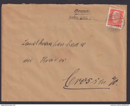 Krunow über Crossen Oder Land Brandenburg Deutsches Reich Brief