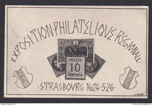 Frankreich Künstler Privatganzsache Philatelie Straßburg Exposition Philatelique