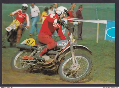 Autograph Autogramm Sport Motorrad Reklame Zündapp Josef Wolfgruber Weltmeister