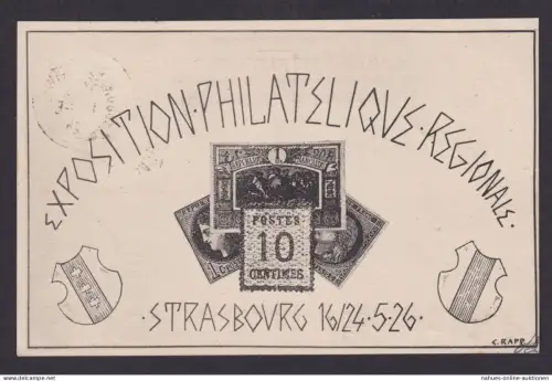 Frankreich Künstler Privatganzsache Philatelie Straßburg Exposition Philatelique