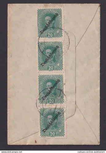 Österreich Express Brief mit MEF 4er Streifen 234 Aufdruck Wein 5 Landsberg