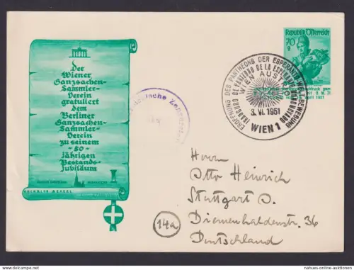 Österreich Privatganzsache Philatelie Esperanto WST 70 G Trachten Wien Stuttgart