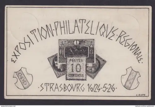 Frankreich Künstler Privatganzsache Philatelie Straßburg Exposition Philatelique