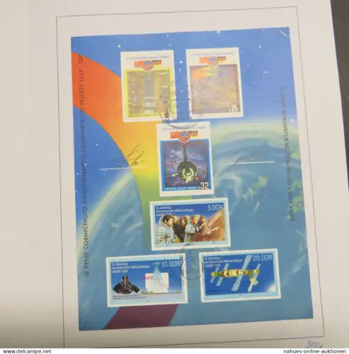 DDR 10 J. Weltraumflug FDC Autogramm Kommandant Valeri Bykowsky + Sigmund Jähn