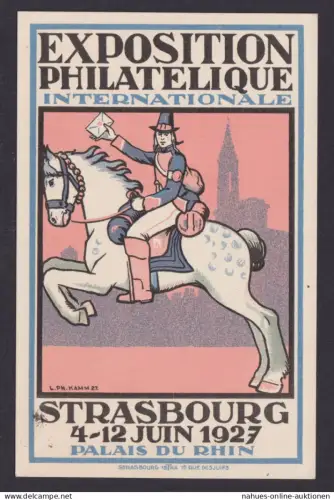 Frankreich Künstler Privatganzsache Philatelie Straßburg Exposition Philatelique
