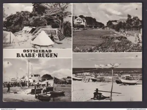Ansichtskarte Baabe Mecklenburg Vorpommern Ostsee Rügen Zeltplatz Promenade