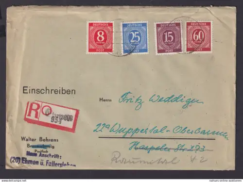 Briefmarken All. Besetzung Gemeinschaft R Brief Not R Zettel Ehmen Wuppertal