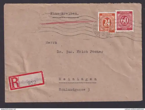 Briefmarken All. Besetzung Gemeinschaft R Brief MIF Not R Zettel Steinbach