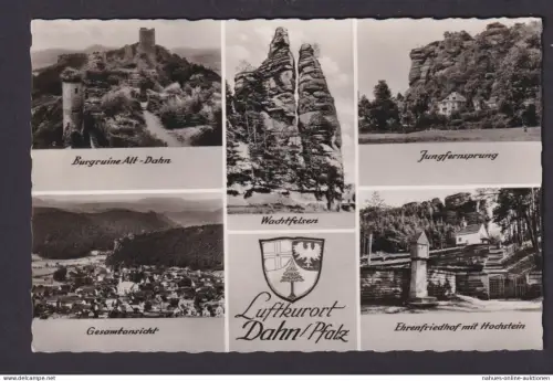 Ansichtskarte Dahn Rheinland Pfalz Burgruine Alt Dahn Jungfernsprung