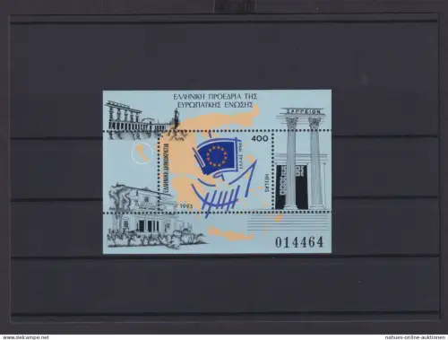Griechenland Europa Block Briefmarken Europa 1993 Luxus postfrisch
