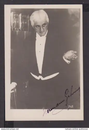 Ansichtskarte Original Autogramm Hermann ?? Musik Dirigent ?