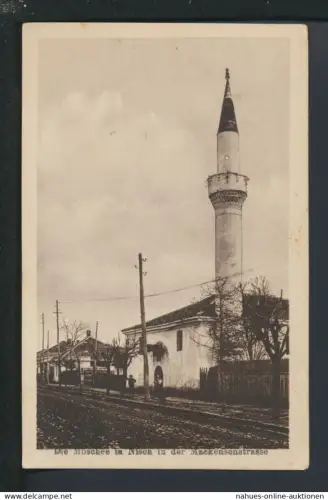 Ansichtskarte Nisch Serbien Moschee Feldpost Hamburg 1917