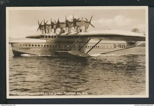 Ansichtskarte Flugpost Dornier Flugboot Großflugschiff Do X Deutsches Reich