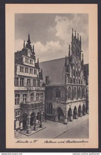 Ansichtskarte Münster Westfalen Rathaus Stadtweinhaus