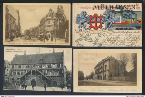 Frankreich Mülhausen Elsass inter. Sammlung 12 alte Ansichtskarten Nachlass