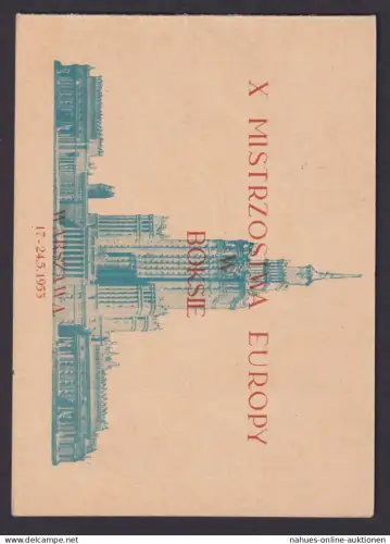 Polen 802-804 Sport Boxen Boxmeisterschaften Warschau schöne selt. Klappkarte