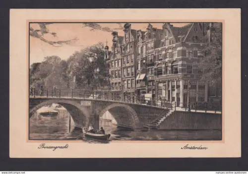 Ansichtskarte Künstlerkarte Amsterdam Prinsengracht n. Berlin