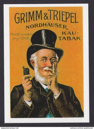 Künstler Ansichtskarte Reklame Werbung Grimm & Triepel Nordhäuser Kautabak