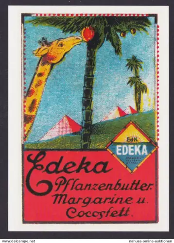 Künstler Ansichtskarte Reklame Werbung Edeka Pflanzenbutter Margarine Cocosfett