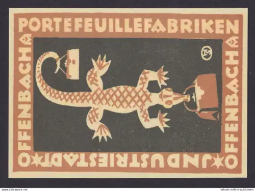 Künstler Ansichtskarte Reklame Werbung Portefeuille Brieftasche Industriestadt
