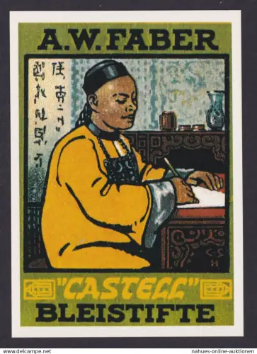 Künstler Ansichtskarte Reklame Werbung A. W. Faber Castell Bleistifte