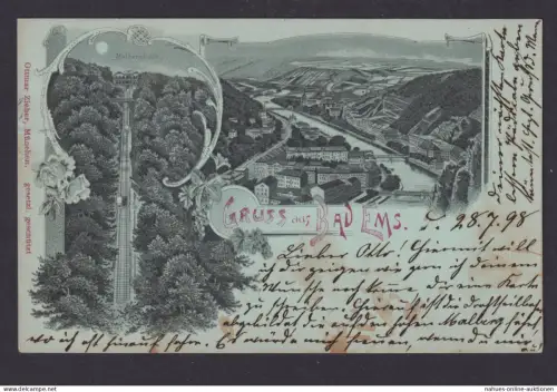 Ansichtskarte Bad Ems Rheinland Pfalz Malbergbahn Totalansicht n. Kemperhof