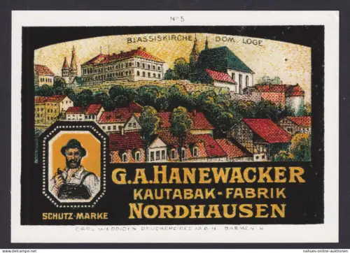 Küstlerkarte Ansichtskarte Reklame Werbung G.A. Hannewacker Kautabak Fabrik