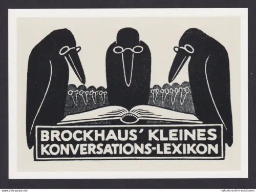 Künstler Ansichtskarte Reklame Werbung Brockhaus Kleines Konversations Lexikon
