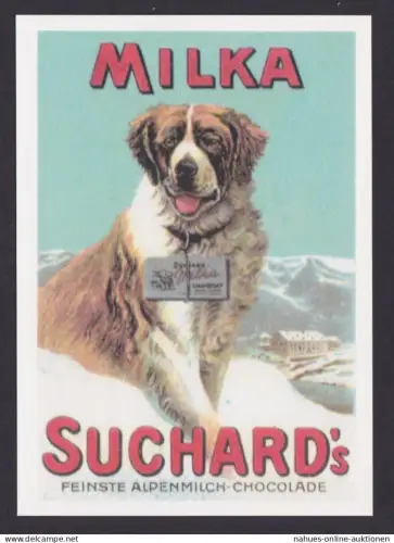 Künstler Ansichtskarte Reklame Werbung Milka Suchard Alpenmilch Schokolade