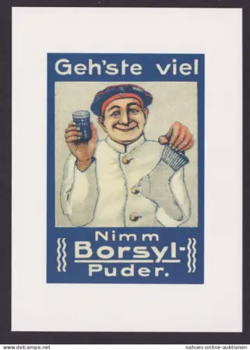 Künstler Ansichtskarte Reklame Werbung Borsyl Puder Werbung 1900 bis 1914