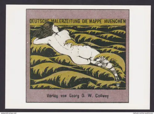 Künstler Ansichtskarte Reklame Werbung Deutsche Malerzeitung Die Mappe München