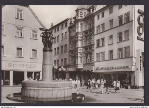 Ansichtskarte Halle Saale Sachsen Anhalt Klement Gottwald Strasse Geschäft
